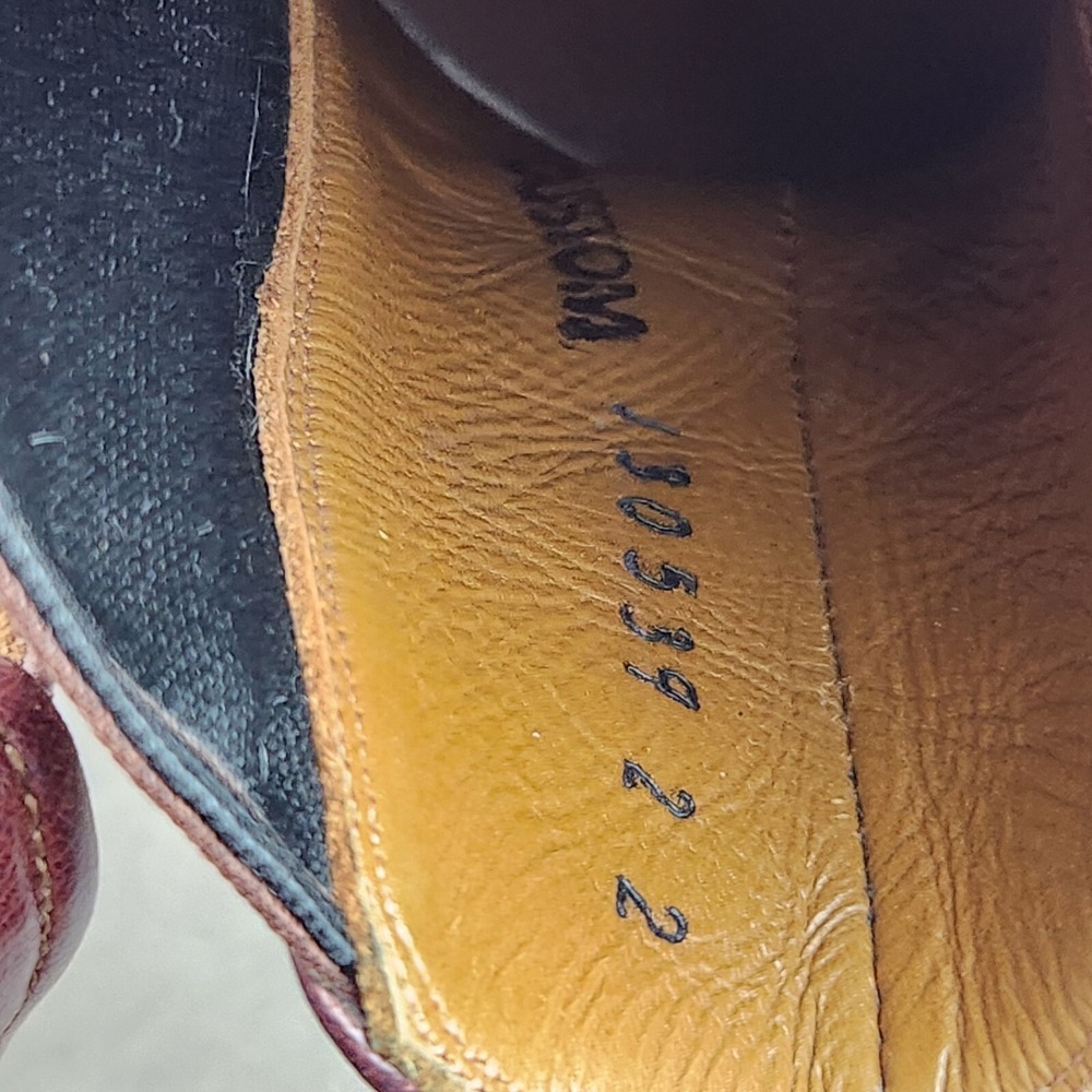 J B Hill Texas Paddock Spectator‎ Boots Womens 8 Mens 6 Custom Leather Western - Picture 11 of 13